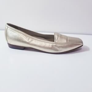 BALLY Gold Slip On Loafer
